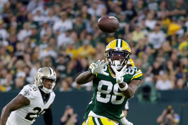 Green Bay Packers wide receiver Juwann Winfree is a veteran on the practice squad.