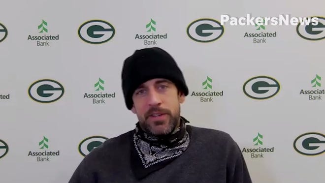 Packers quarterback Aaron Rodgers discusses how he's going to celebrate LT David Bakhtiari's contract extension in a socially-distant manner.